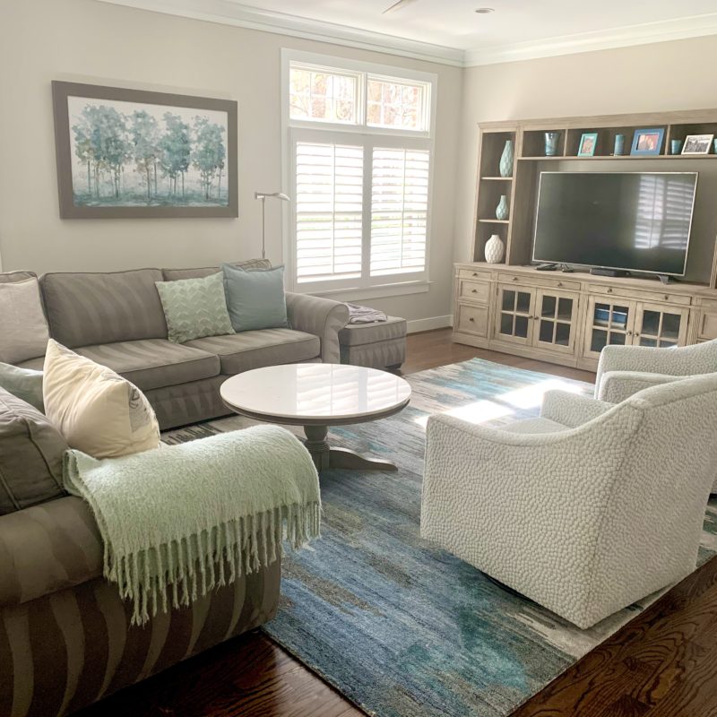 A Serene Family Room : Before/After